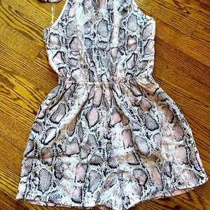 Parisian by ASOS Pink Snake Print Romper Playsuit